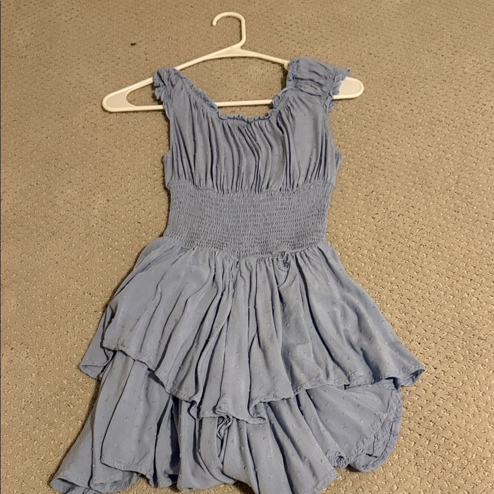 Princess Polly Light Blue Ruffled Dress/romper - Picture 3 of 3